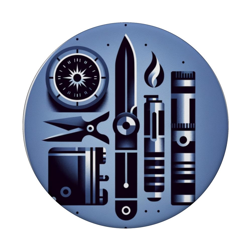 Prepper Survival PopSockets Swappable PopGrip, Black - Image 3