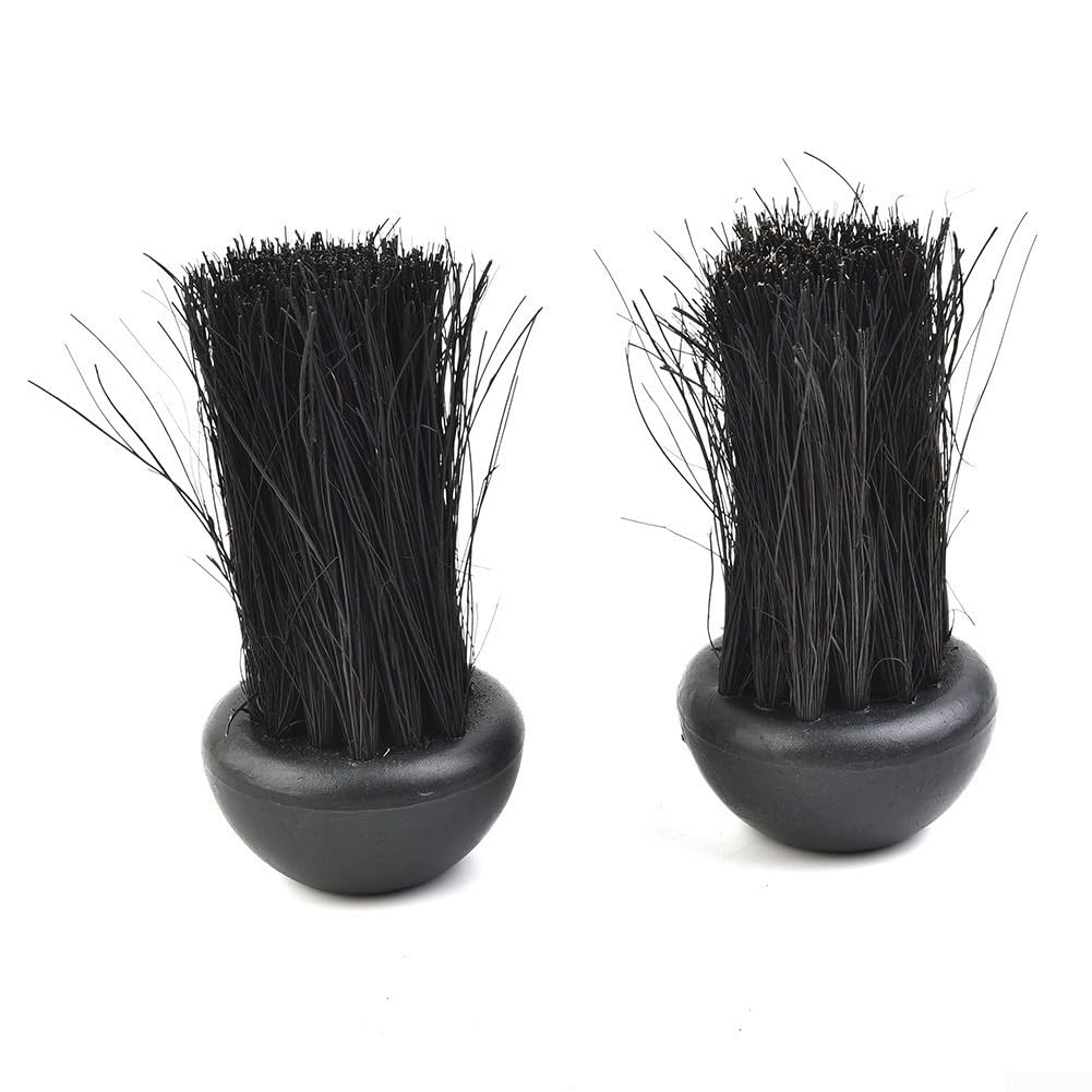 Jonikuper Companion Set Round Hearth Brush Refills And Efficient, Pack Of 2 Hearth Brush for Fireplace Fire,Wood Burning Stove Cleaning Brush Replacement