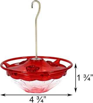 Aspects Mini HummBlossom Hummingbird Feeder، 4 oz، Rose (2 -Pack)
