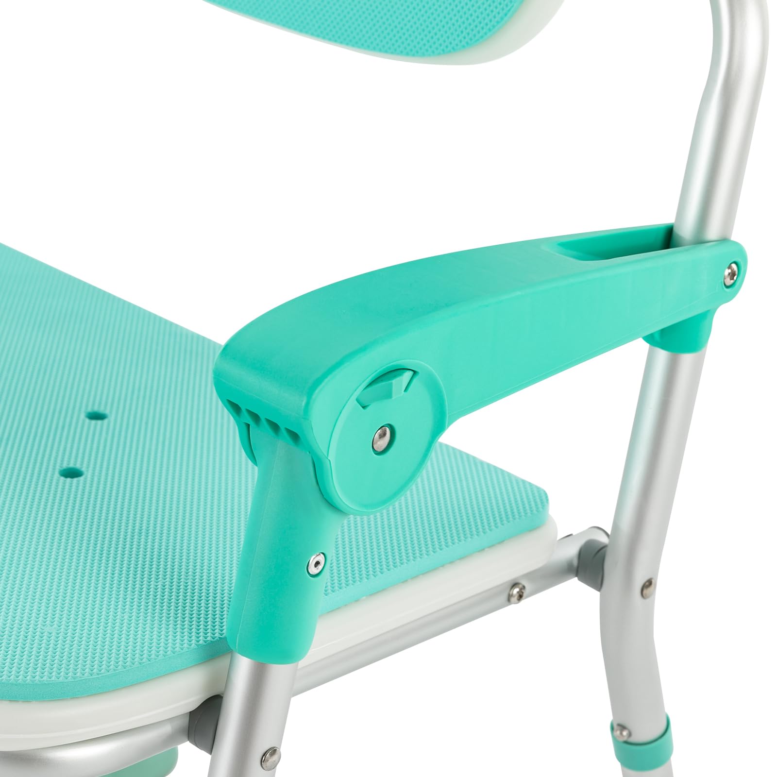 Silla de ducha para personas mayores, altura ajustable y antideslizante, taburete de ducha acolchado plegable con respaldo y reposabrazos, silla de baño de EVA para personas mayores, embarazadas y