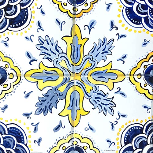 Thirstystone Spanish Tile Decorative Heat Tolerant Ceramic Stone Trivet 7.9