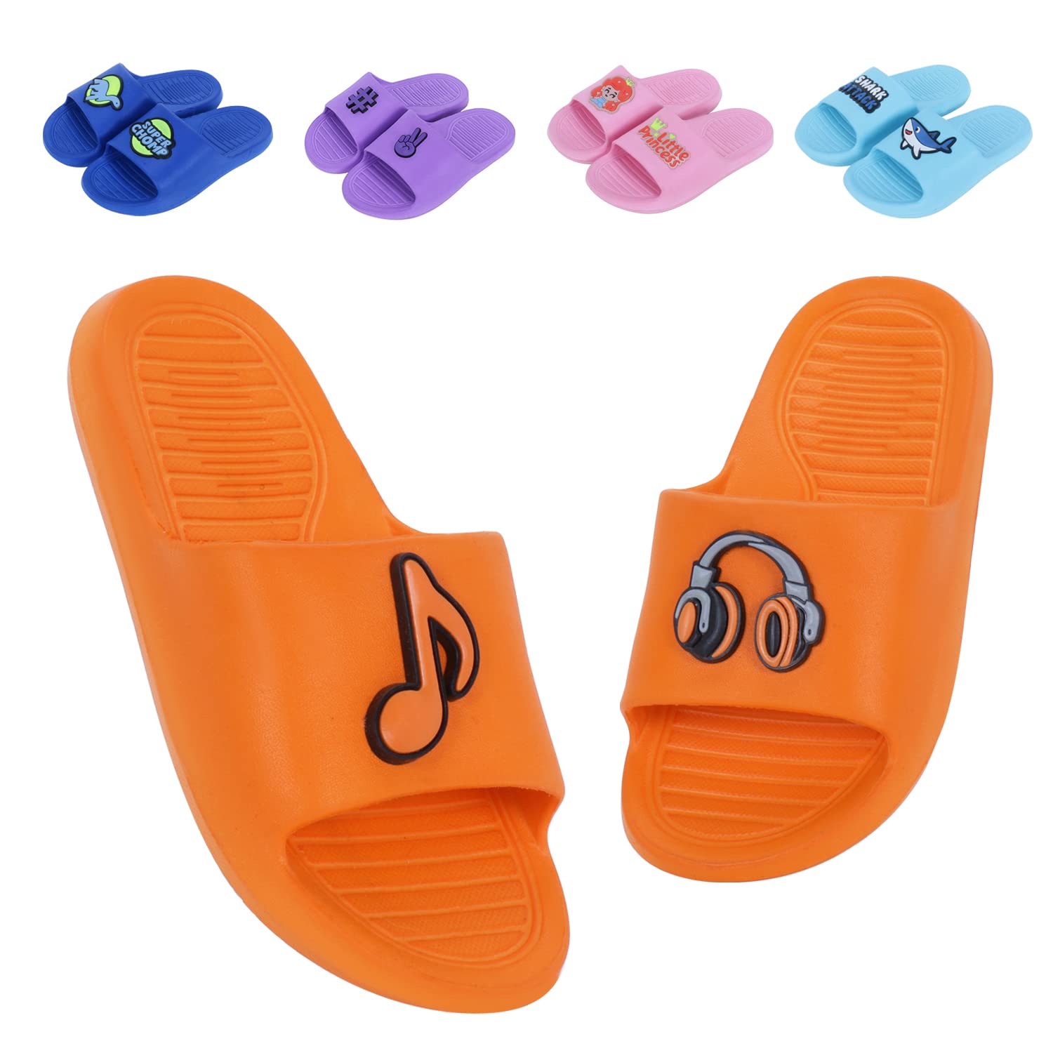 Unisex-Child Kids Rainy Monsoon Flip-Flop Sliders Soft Comfortable Indoor Outdoor Slippers Stylish Non-Slip Slide Home Casual Cool Cartoon Cute House Chappals For Boys & Girls-image-42