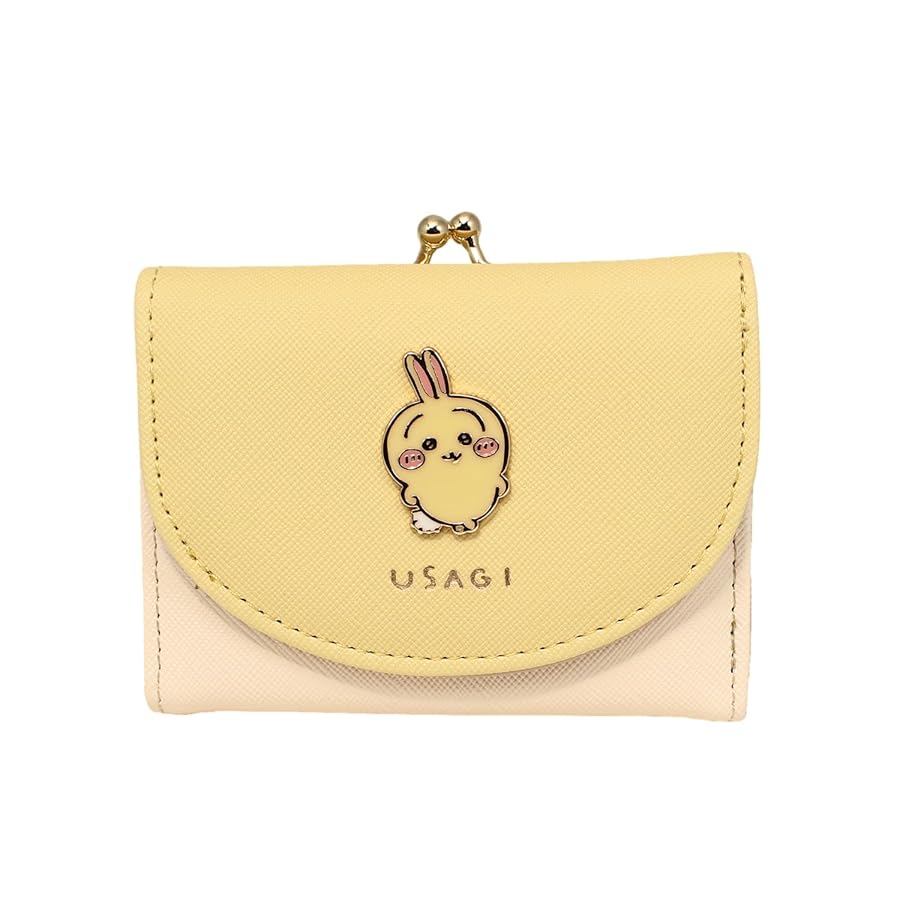Amazon.co.jp: アルディ 三つ折り財布 ちいかわ うさぎ イエロー