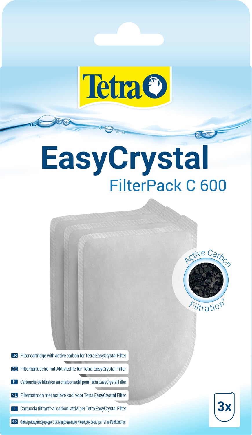Tetra Easycrystal Filterpack C/Carbone - Confezione da 3 da 138 gr