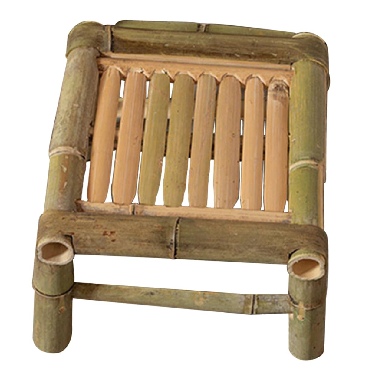 Toddmomy Taburete Retro de Bambú, Asiento Pequeño y Resistente, Estilo Vintage, Fácil de Limpiar, Adecuado para Casa y Baño, Ahorra Espacio