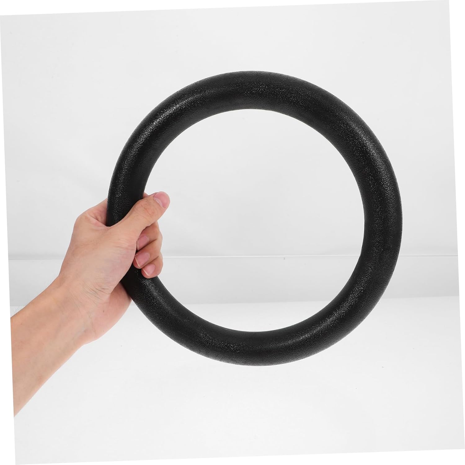 balacoo 2pcs Gymnastic Rings for Strength Training Fitness Rings for Bodyweight Workouts for Pull-ups Push-ups Dips and Core Exercises Black