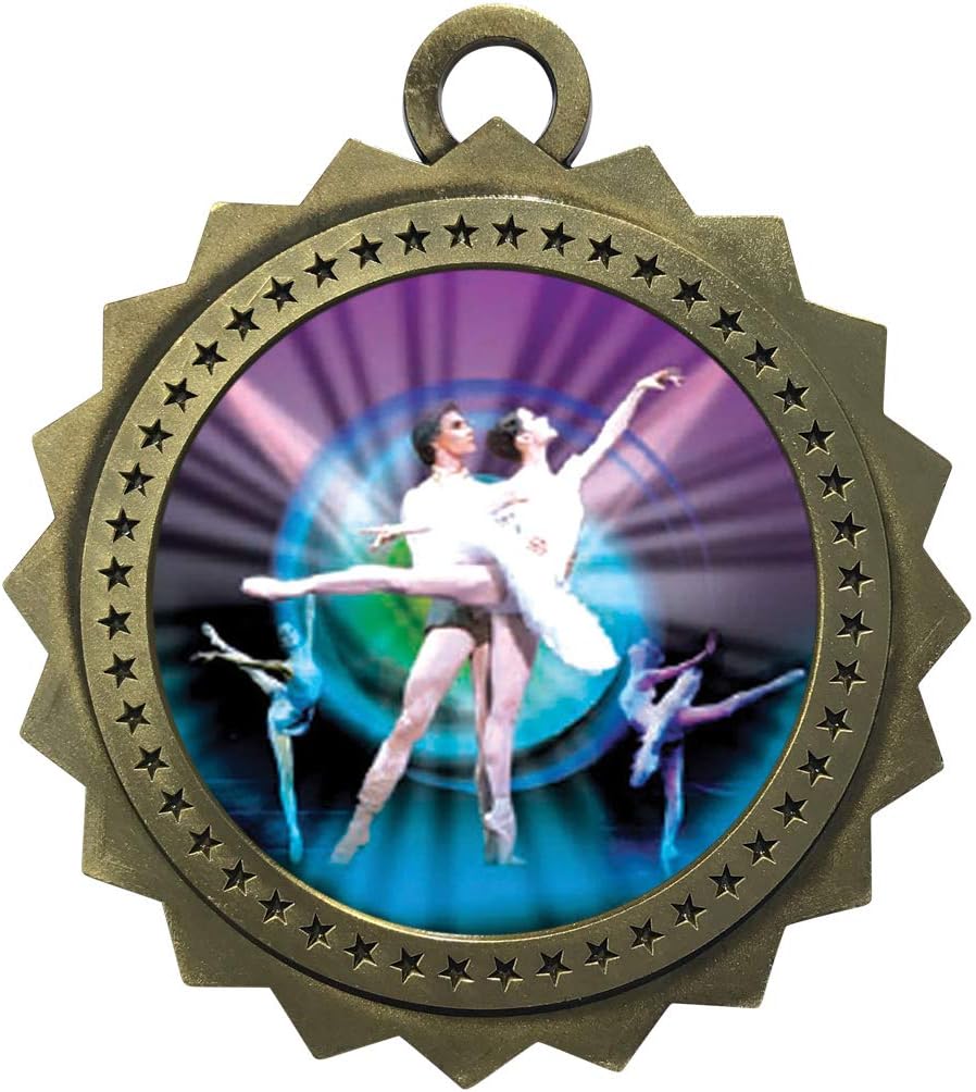 Express Medals Various 10 Pack Styles of Ballet Award Medals with Neck Ribbons Trophy Award Prize Gift