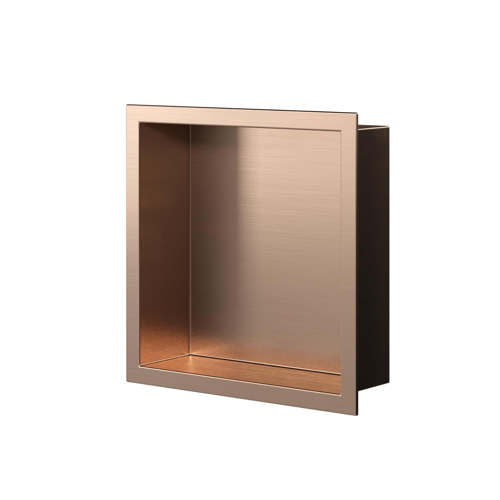 Eviso InoxDesign Nicchia Doccia da Incasso in Acciaio Inox 304, Mensola a Muro per Bagno Moderna con Pendenza del 2% per Drenaggio Acqua, Design Minimalista per Doccia e Vasca, Finitura Spazzolata