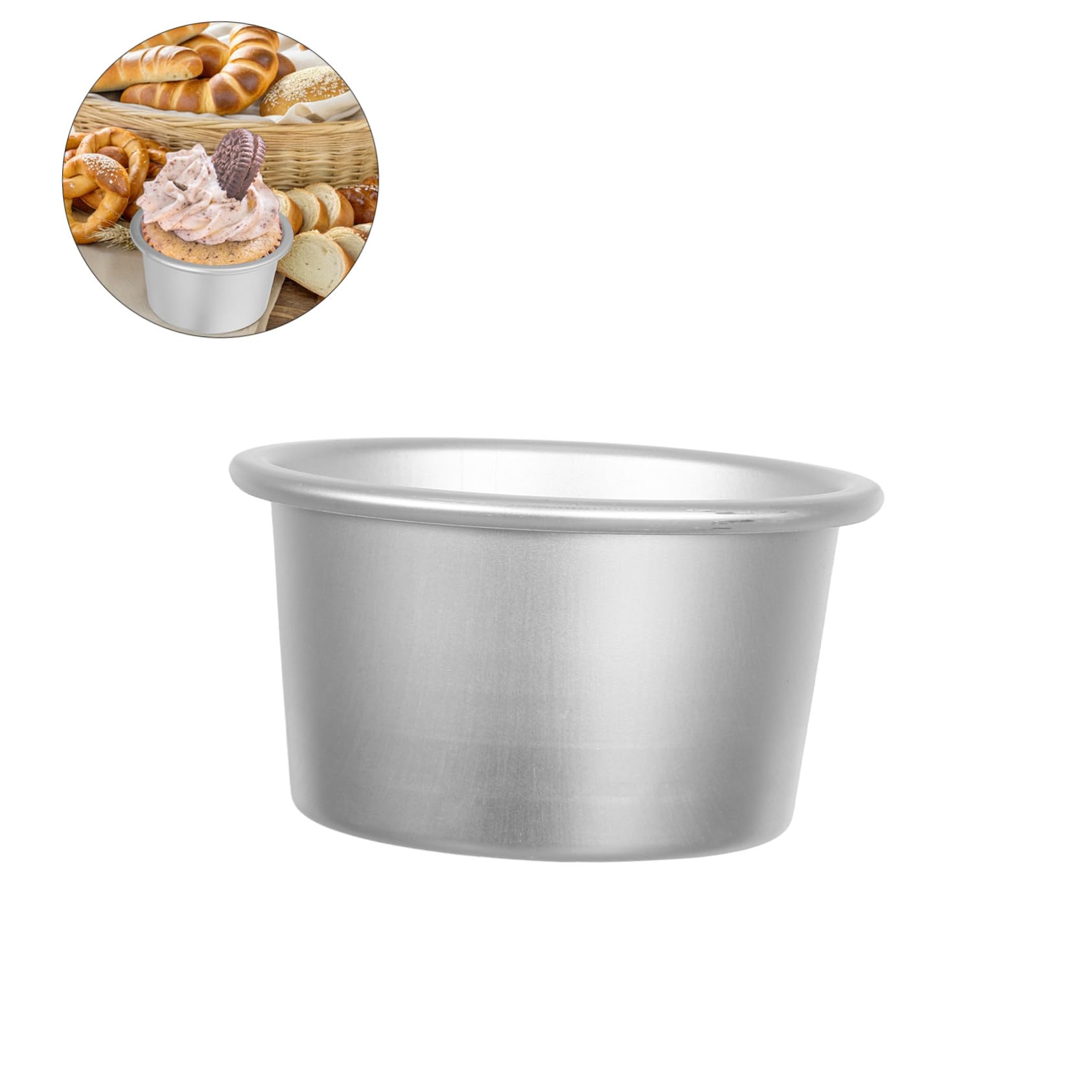 ABOOFAN 20 Pièces Moule à gâteau en aluminium moules à pâtisserie en métal tasses à cupcakes manche alliage d'aluminium