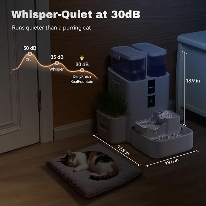 Fuente de Agua Automática para Gatos LALAHOME 10L con WiFi y Filtro miniatura 8