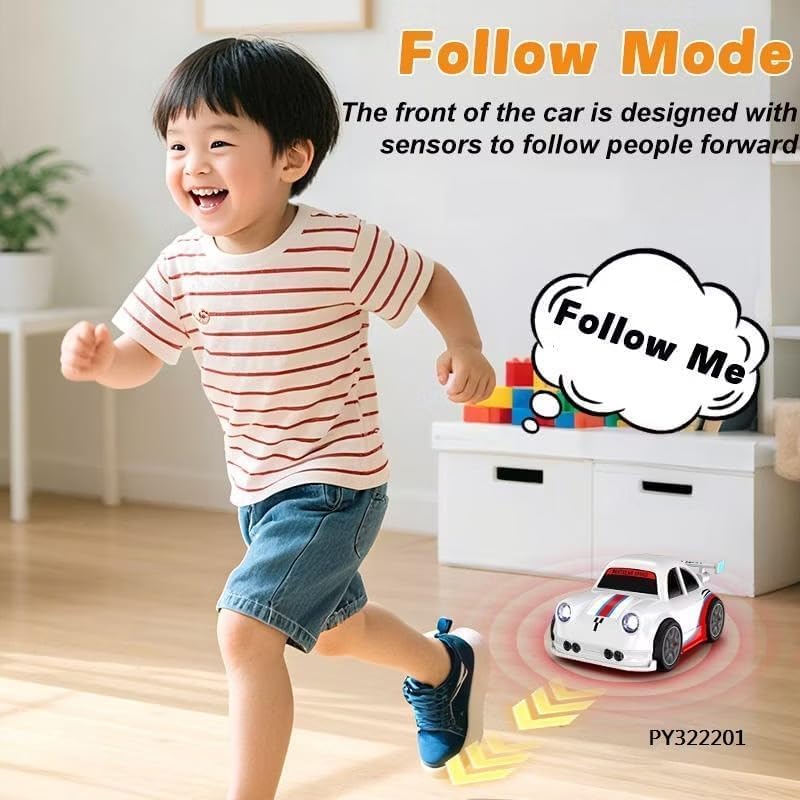Image of Magic Induction RC Intelligent Sensor Car - 2.4GHz Remote Control Mini Car with Smart Music & LED Lighting, Educational Racing Toy Best Birthday Gift for Kids (Multi Color) (A3)