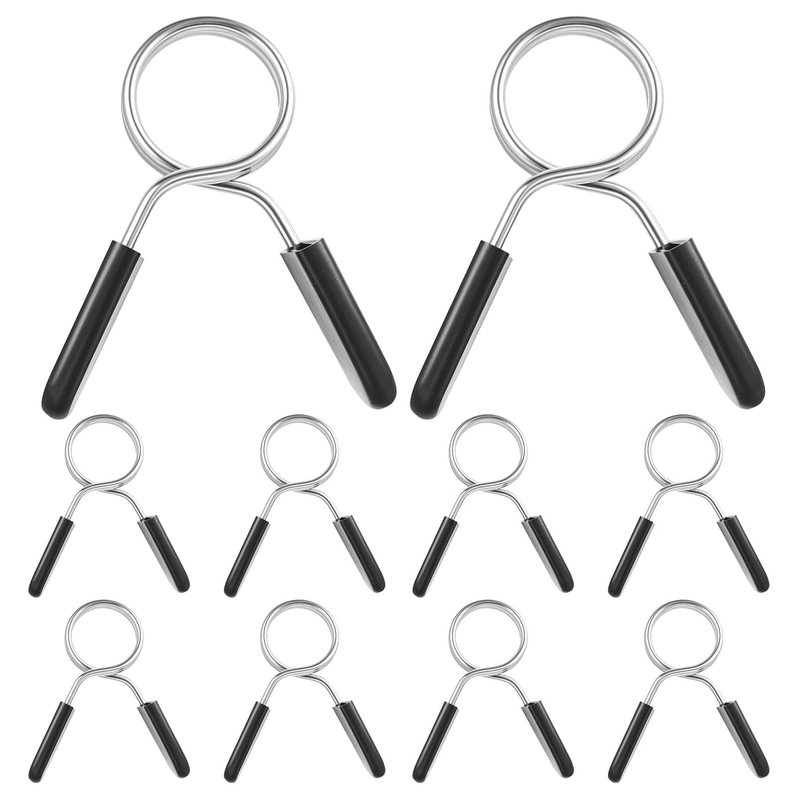 10 Pièces Pince à Haltères à Ressort, 30mm | Pince pour barre de musculation 30mm, colliers de serrage à ressort, accessoires de musculation