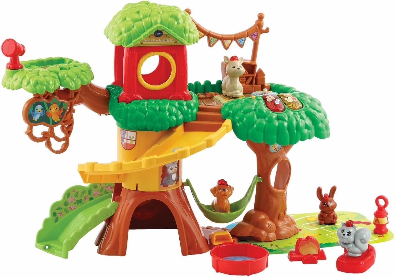 VTech Animal Fun Treehouse | Interactive Toy for Kids with Phrases and Sounds | Suitable for Boys and Girls 1, 2, 3, 4+ Years, English Version