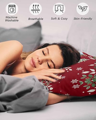 Miniatura 5 de Fundas de almohada de Navidad tamaño King, 2 paquetes de fundas de almohada suaves para cama, fundas de almohada para sofá, sofá de cuerpo largo,