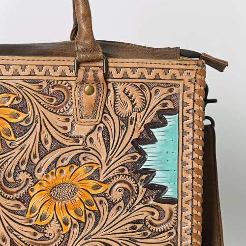 American Darling Briefcase Bag Hand Tooled Genuine Leather Western Women Handbag Purse | for Cute Travel4