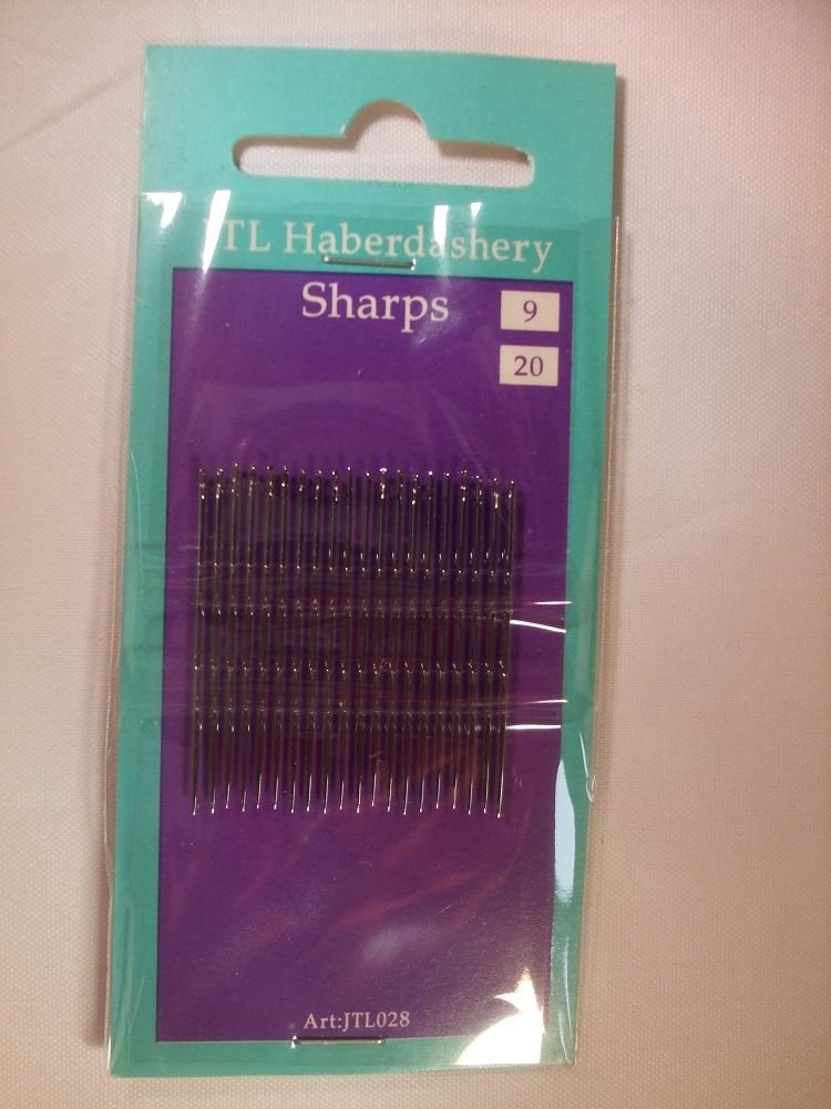 JTL HaberdasheryHand Sewing Needles - Sharps 9-20 Needles Per Pack