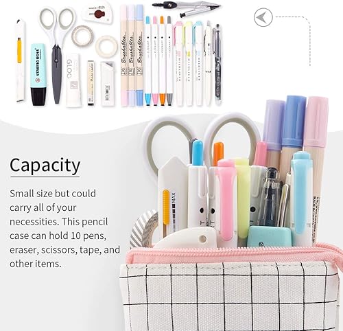 Vista 13 de EASTHILL Estuche para lápices de gran capacidad, organizador de caja de almacenamiento grande para diario de balas