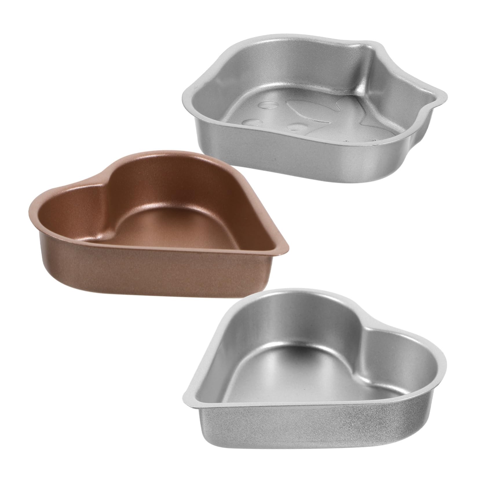 PRETYZOOM 5 Set Di Teglie Da Forno A Forma Di Cuore Per Fragole Teglie Antiaderenti Per Budino Cupcake Muffin Ramekin Teglia Per Crostate Per Torte in Materiale Sicuro 3 Pezzi*5