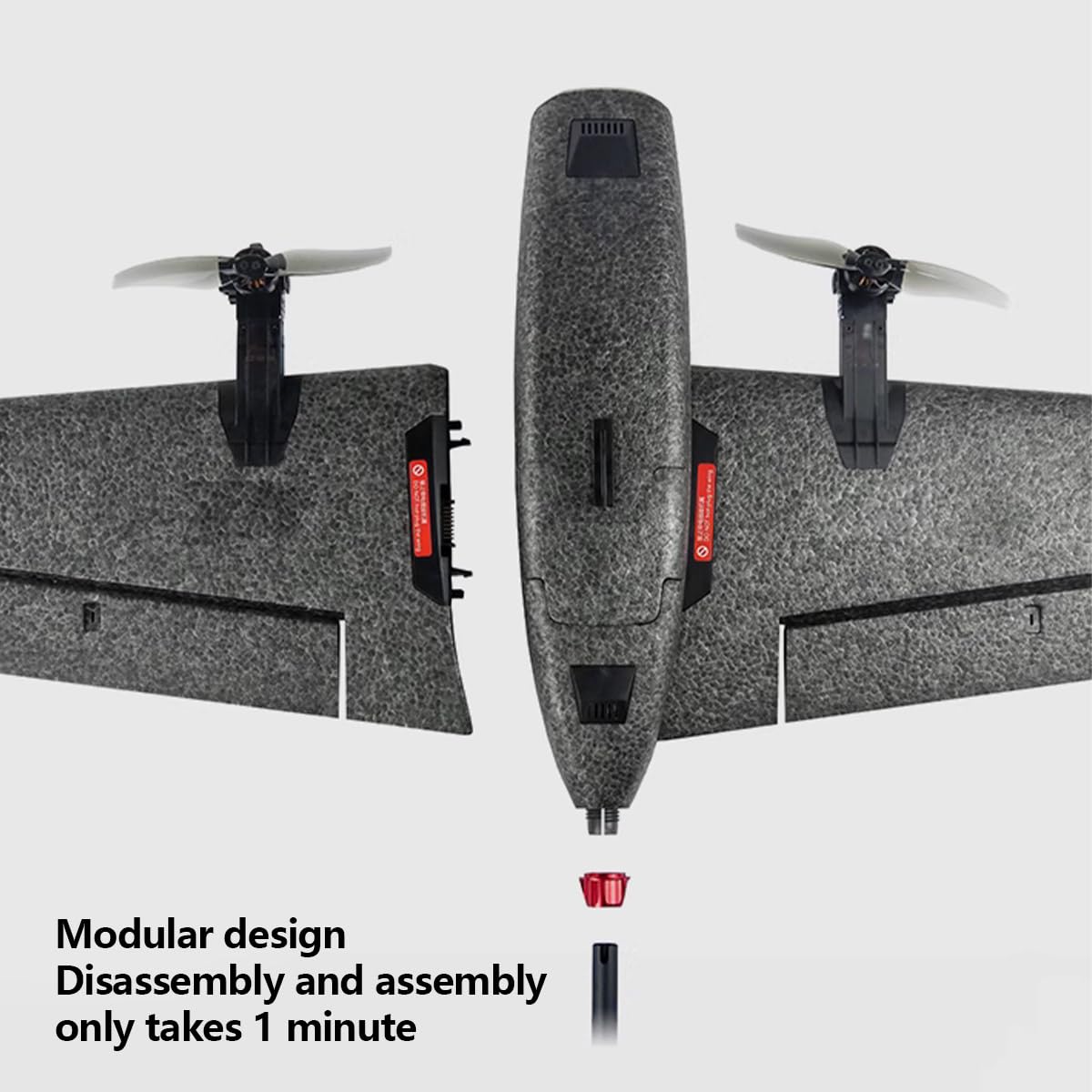 Aeroplano RC, design VTOL con doppio motore, costruzione in schiuma EPP, montaggio facile in 1 minuto, perfetto per volare all'aperto e regalo per adulti