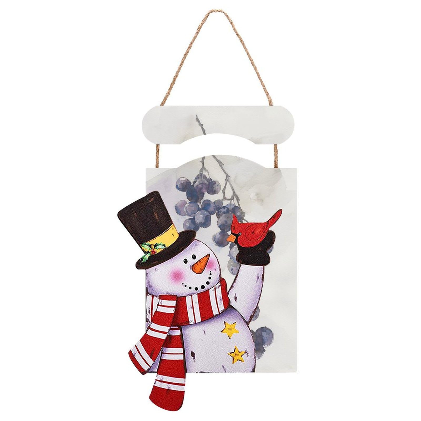 Décoration de Noël bonhomme de neige en bois pour peinture murale de décoration d'intérieur