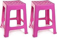 Vista 41 de Mintra Home - Taburetes de plástico ligeros, paquete de 2 (18 pulgadas de altura, verde lima)