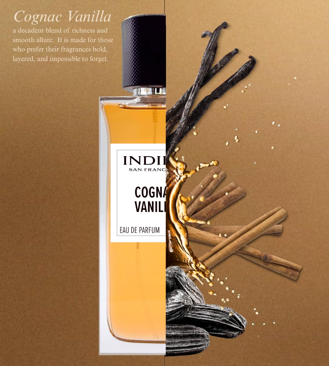 INDIRA Cognac Vanilla - Eau De Parfum - Warm Gourmand - Unisex - 100 ML / 3.4 FL OZ - Spray - Image 8