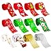 D-buy 24 Yards 1" Wide Christmas Ribbon, 12 Styles Christmas Ribbons for Crafts, DIY Christmas Crafts for Christmas Decoration Christmas Gift Wrapping Hair Bow Ribbon Wreath Holiday Party(12 x 2yd)