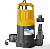 Vista 10 de Acquaer 3/4HP Bomba sumergible de efluentes de aguas residuales, hierro fundido, interruptor de flotador automático amarrado de 115V 6400 GPH, bomba