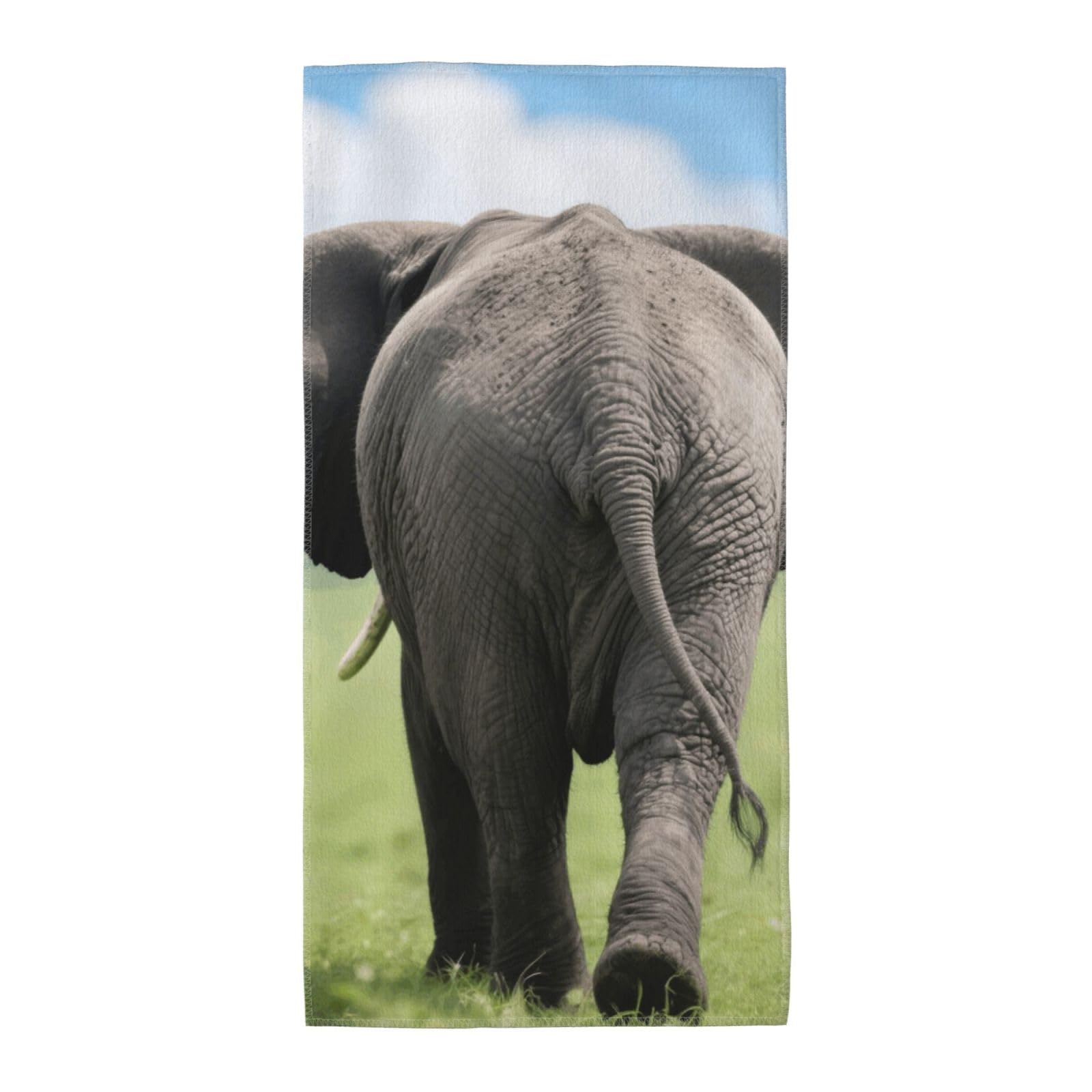 FekiLoot Absorbent Hand Towels 13.8"X27.5" Decorative Bathroom Towel Soft Microfiber Face Towel Funny Elephant Dish Kitchen Towels for Bathroom Kitchen Hotel Spa Bath Towels