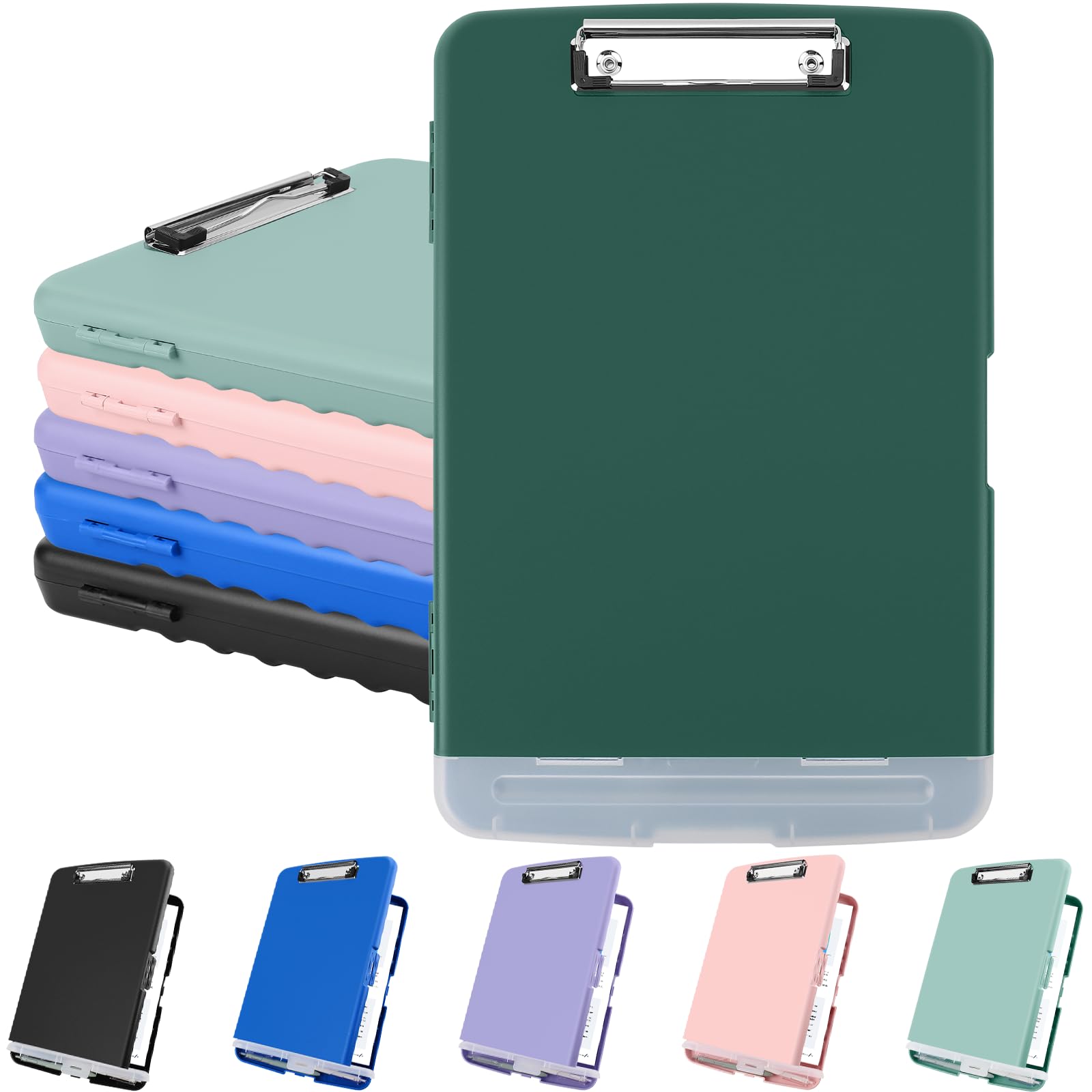 Meiikun Plastic Storage Clipboard, Clipboards with Storage, Nursing Clipboard with Pen Holder, Clip Boards 8.5x11 A4 Paper Folder for Nurse, Teacher,