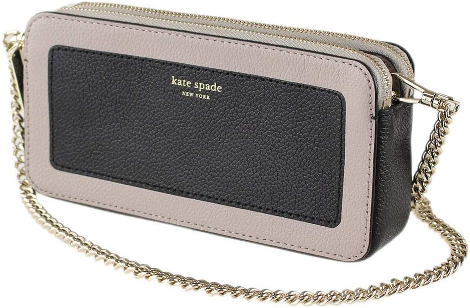 Kate Spade New York Margaux Double Zip Mini Crossbody Black/Warm Taupe