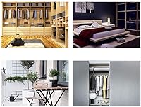 Vista 6 de Colgador de ropa de montaje en pared plateado, plegable de acero inoxidable con múltiples ganchos, perchero de metal para colgar abrigos, ganchos