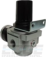 Vista 10 de HEAVY DUTY IN-LINE COMPRESSED AIR PRESSURE REGULATOR FOR AIR COMPRESSOR, 7 TO 215 PSI ADJUSTABLE, HIGH FLOW RATE, WALL BRACKET AND GAUGE INCLUDED