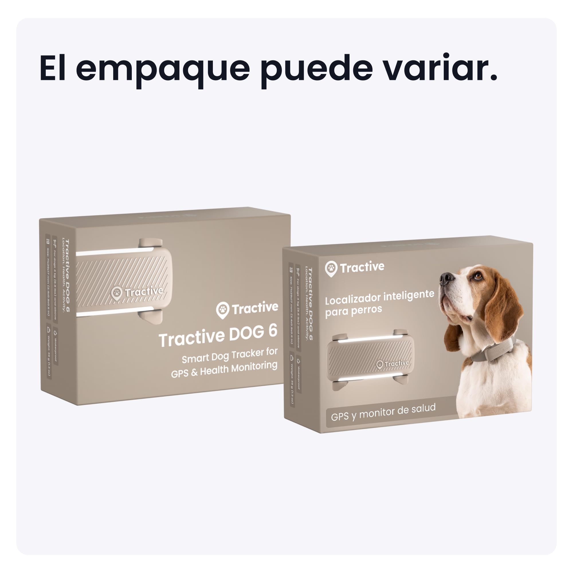 Tractive - GPS perros | 2025 Edición | N.º 1 del mercado | Localización en tiempo real | Alertas antifuga | Monitor de actividad | Avisos de salud | Seguimiento de ladridos (Marrón)