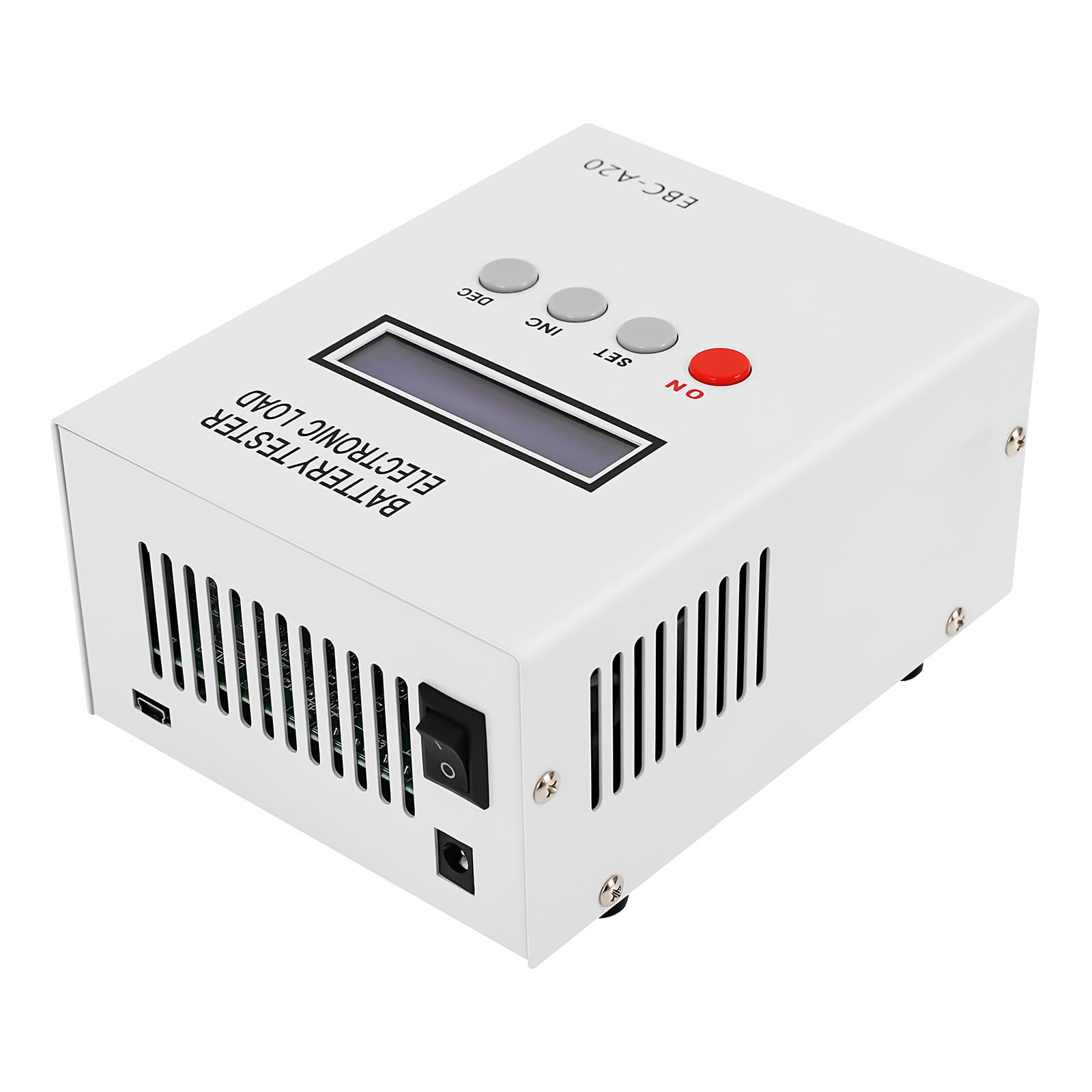 Tester EBC-A20 20 A, tester di capacità della batteria digitale per batteria LiFePO4 agli ioni di litio al piombo-acido, tester multifunzione con scarica costante e carica CV