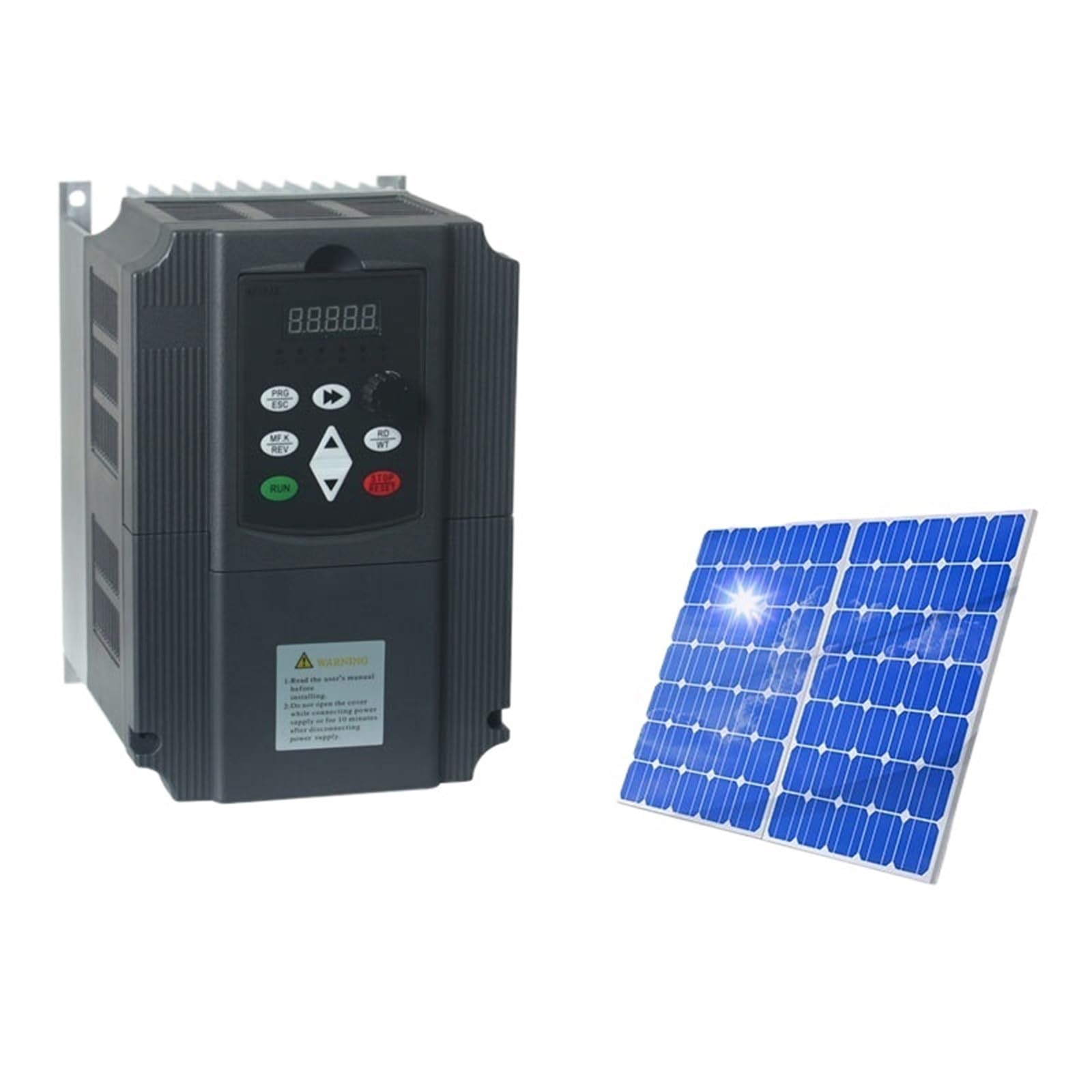 MGIMGFKZD 7.5KW DC200-400V to 220V AC 3 Phase Output Solar Frequency Converter VFD Frequency Inverter Motor Speed Controller 50/60HZ(Solar 7.5kw 30A)