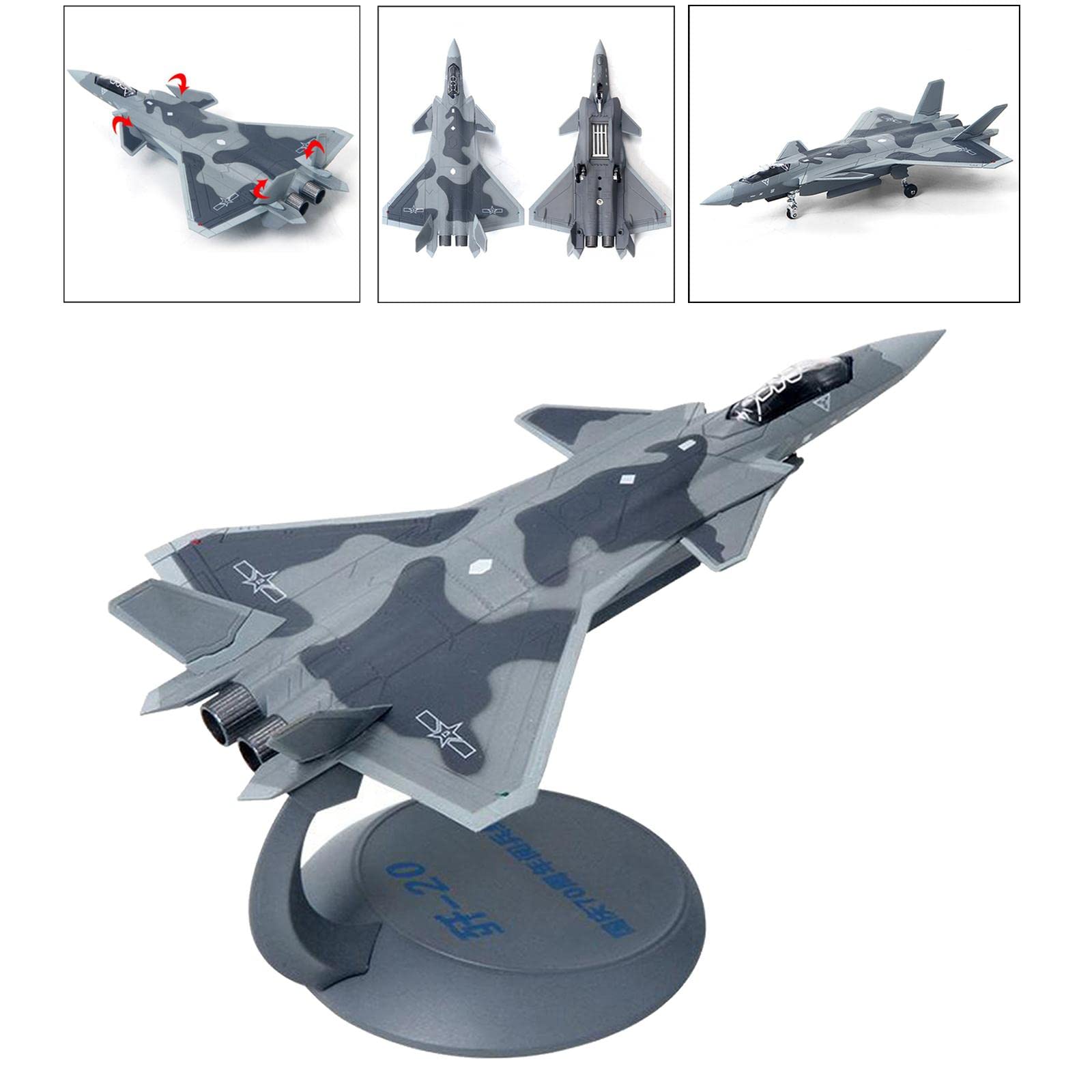 Amazon | Generic 1/144 ダイキャスト飛行機軍用航空 J20 航空機戦闘機