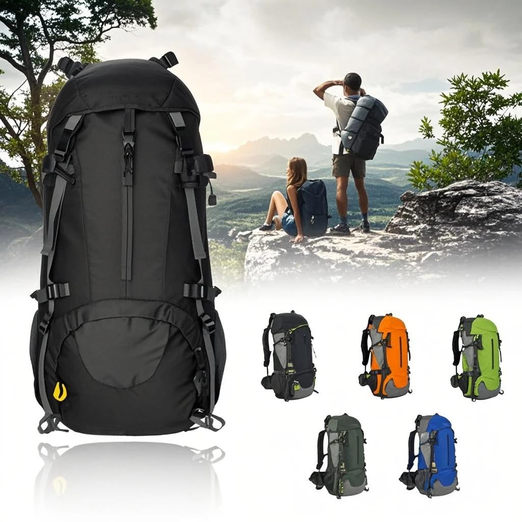 50L Wassersport Wandern Camping Reiserucksack Bergsteigen Rucksackreisen Trekking Rucksack mit Regenschutz