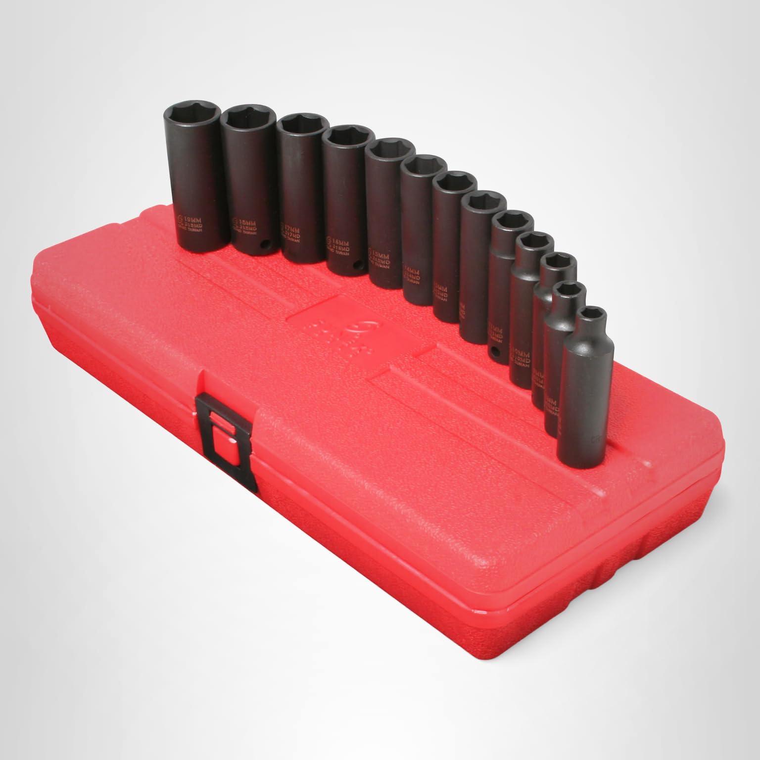 SUNEX TOOLS 3359 13 Piece 3/8-Inch Drive Deep Metric Socket Impact
