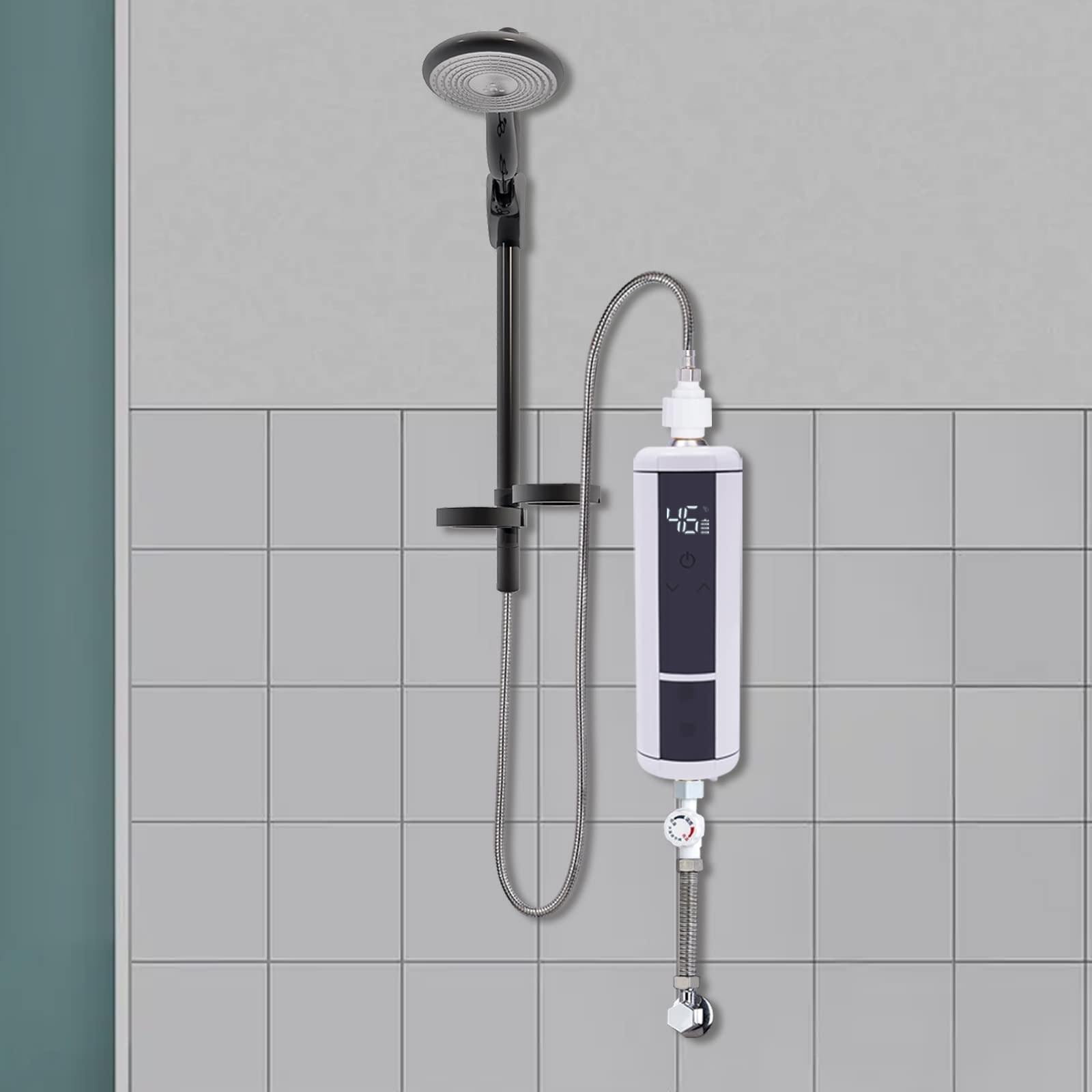 Mini calentador de agua instantáneo de 3500 W, calentador de agua instantáneo, sin tanque para baño, cocina, hervidor eléctrico IPx4