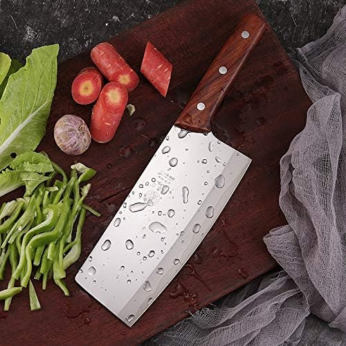 Meat Cleaver,Cleaver Knife, 9Cr18Mov Stainless Knife Light and convenient Lady Kitchen Slice Knife fo Cooking Sharp and Durable Kitchen Tool