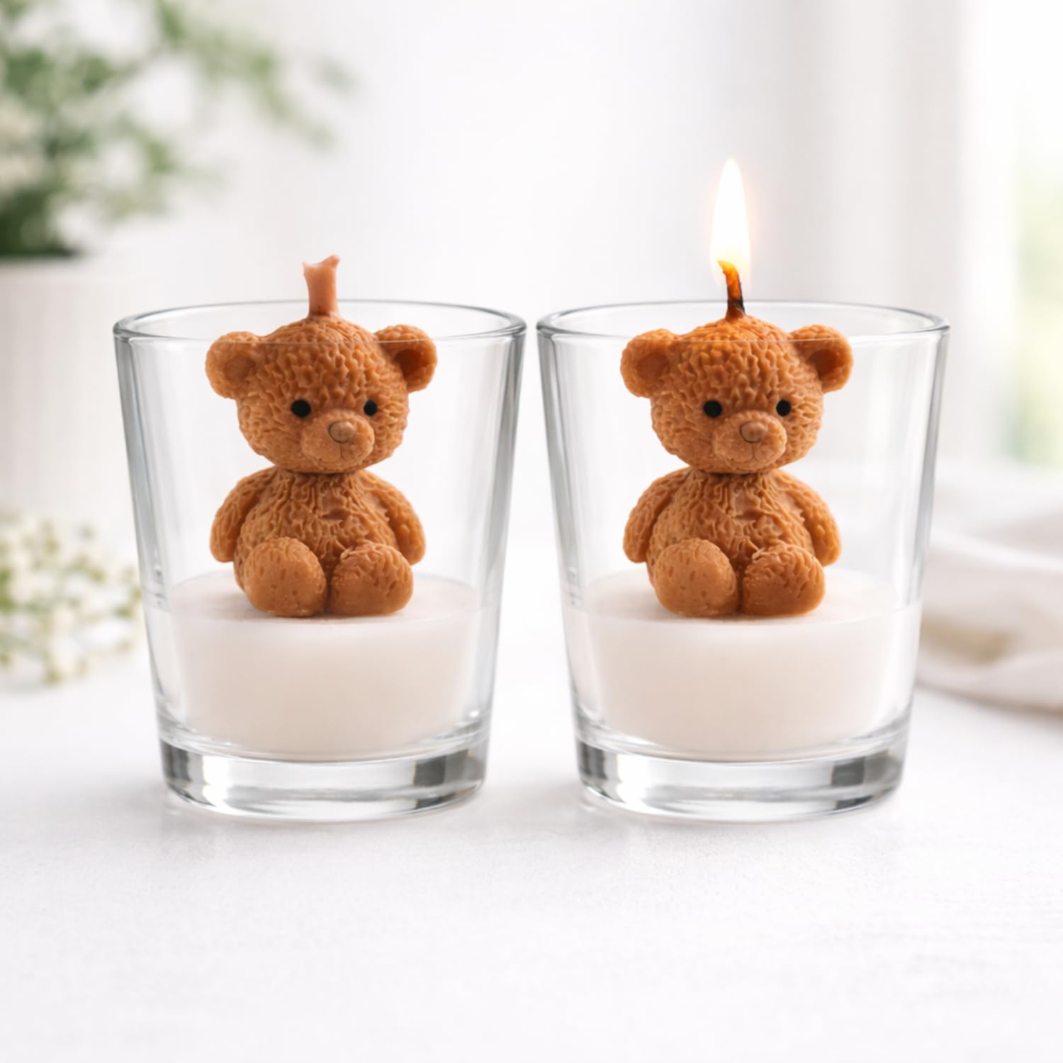 Scented Candle Pack of 2 Warm Vanilla Teddy Bear Candles for Decoration, Aesthetic Gift for Friends, Scented Candles for Home Decor, Pinterest Find Candles for Gifting Item-image-6