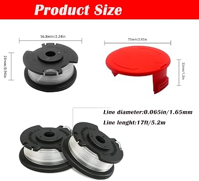 Strimmer Spool Line & Cover for Einhell GE-CT 18/28 Li & GE-CT 18/28 Li TC