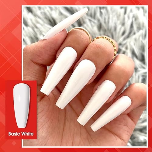 Miniatura 4 de ROSALIND Juego de esmaltes de uñas de gel blanco y rojo, 2 unidades de 0.5 onzas líquidas, juego de esmaltes de gel de verano de 0.5 onzas líquidas,