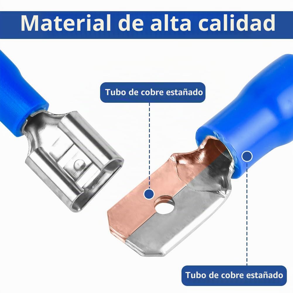 300 Piezas Terminales Eléctricos, 18 Tipos Tener Caja, 0.5-16 mm² Punteras Electricas, Terminales Eléctricos con Aislados, para Engarzar Bricolaje y Industria Electricistas Sistema