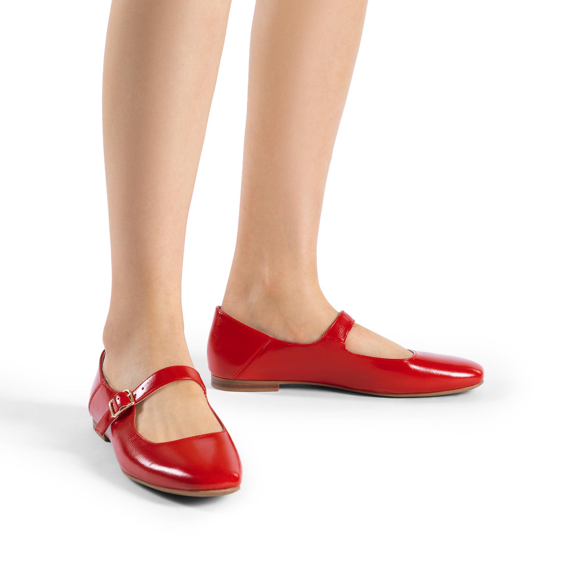 DREAM PAIRS Ballerines Femme Mary Jane à Bout Carré, Chaussures Plates Confortables à Enfiler pour Bureau, Travail, Sorties ou Tenue Quotidienne