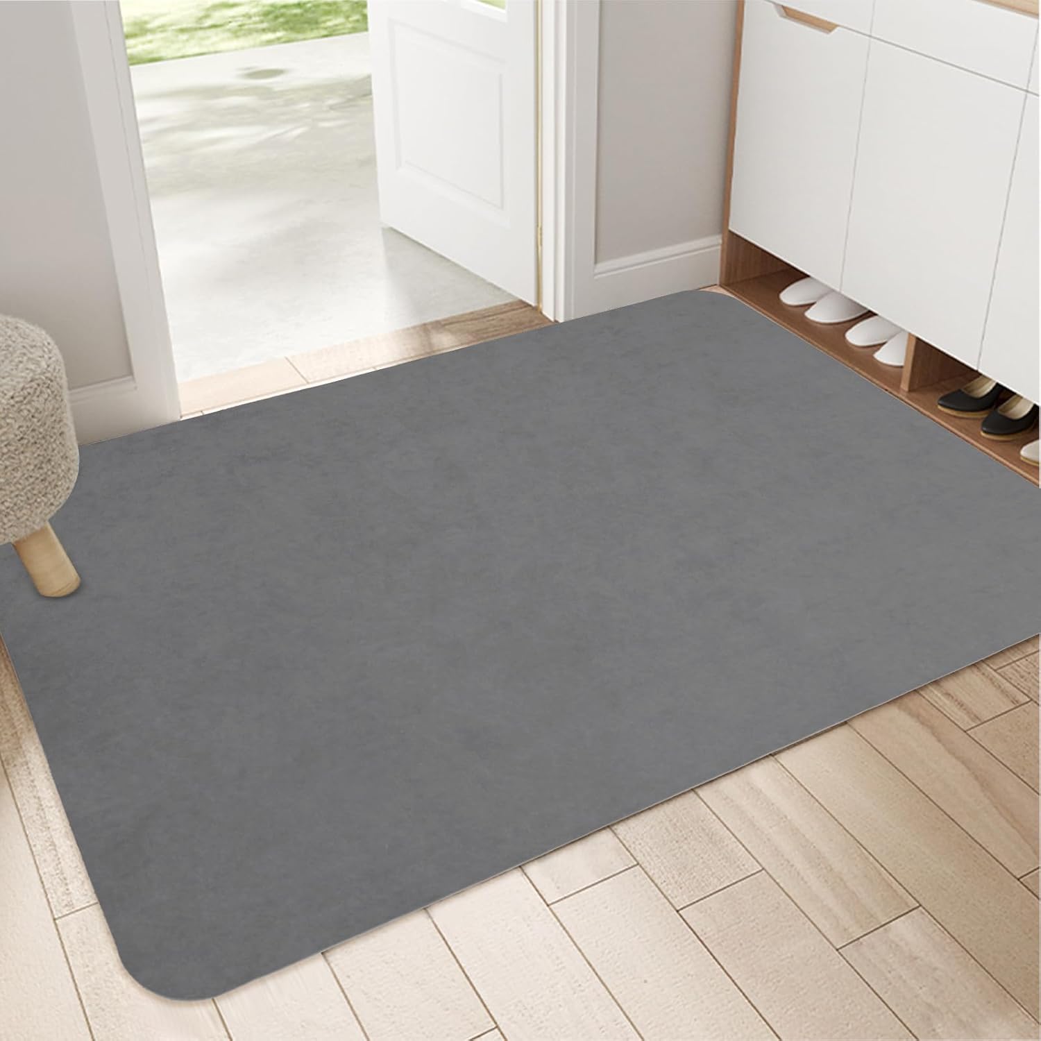 YOFTLUJU 1/10 Inch Ultra Thin Door Mat Indoor, Non Slip