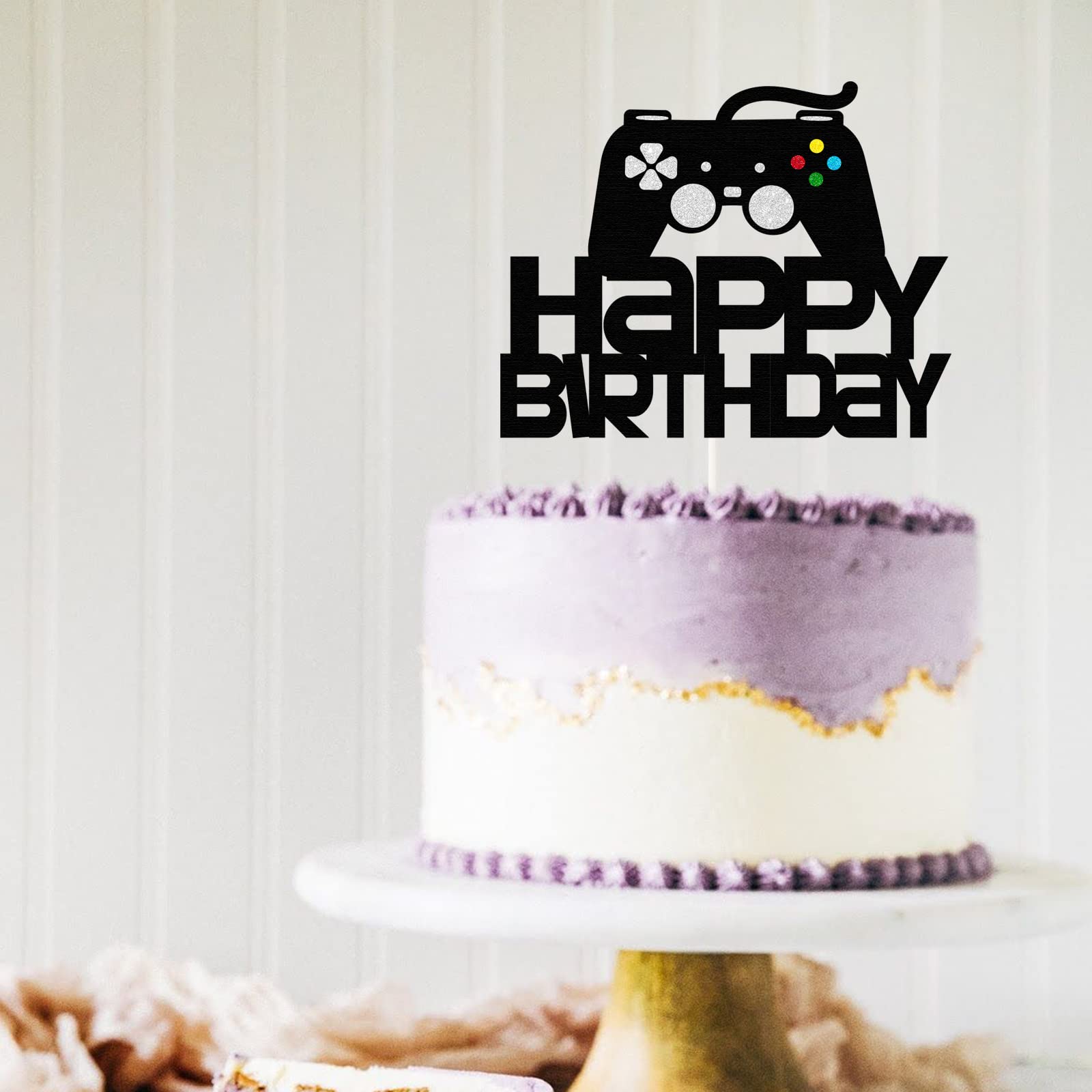 ビデオゲーム カップケーキトッパー ゲームオンコントローラー カップケーキピック ベビーシャワー キッズビデオゲーム 誕生日パーティ Amazon |  ビデオゲームケーキトッパー - ゲームテーマ ハッピーバースデーケーキデコレーション - ゲームコントローラー 誕生日 ..., image size:1600x1600