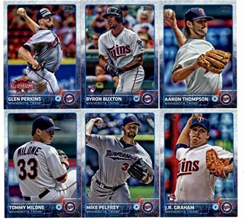 2015 Topps Baseball Cards Minnesota Twins Complete Master Team Set (Series 1 & 2 + Update - 35 Cards) With Chris Colabello, Trevor May, Anthony Swarzak, Ricky Nolasco, Glen Perkins, Eduardo Escobar, Kennys Vargas, Brian Dozier, Chris Parmelee in Protective Snap Case