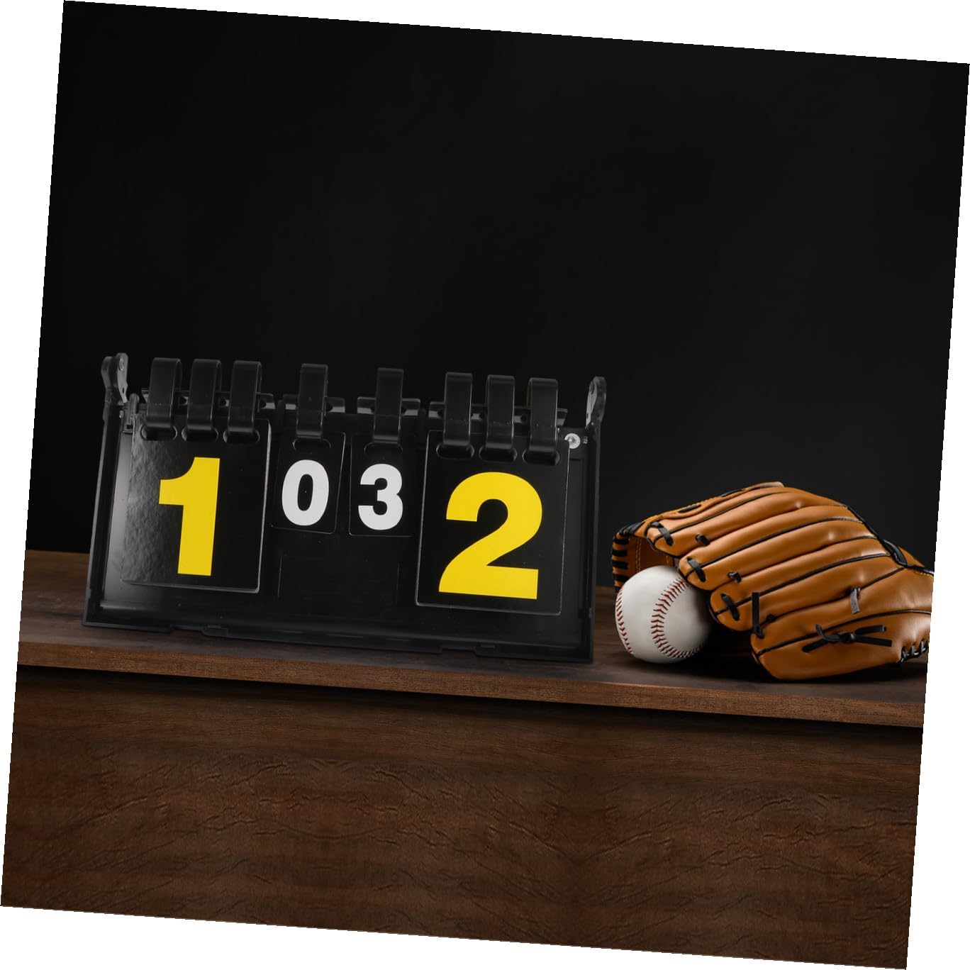 High-Grade Recorder for Basketball Table Tennis Volleyball Badminton Plastic Material Easy-Turn Pages Clear Digital Print Portable Sports Game Scoreboard in Black
